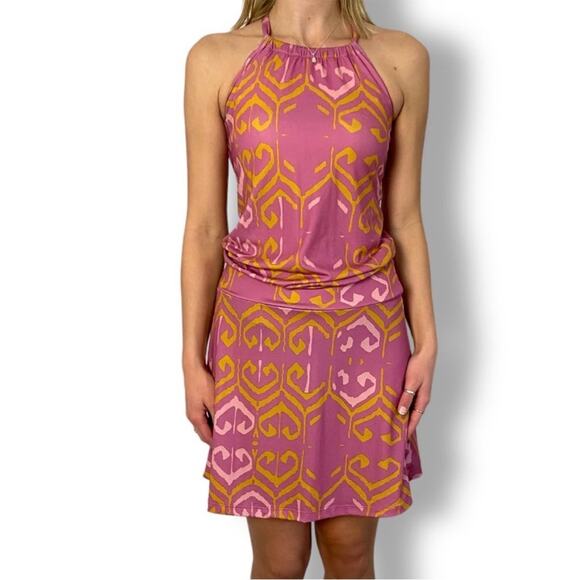 PrAna Womens Avore Dress Size Medium Halter Neckline Boho Drip Waist Summer Soft - Picture 7 of 16